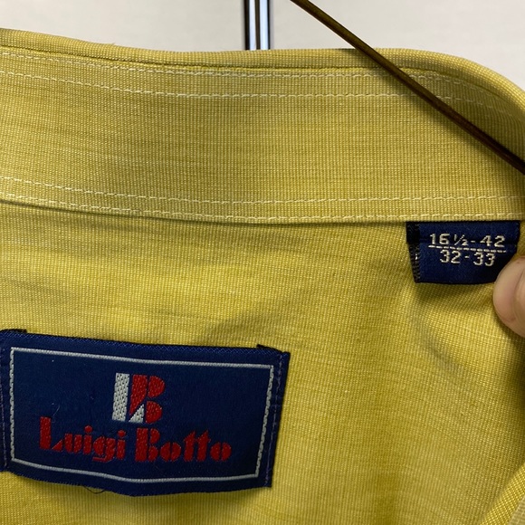 Luigi Botto 16-1/2 Men’s Olive Shirt - Picture 2 of 4